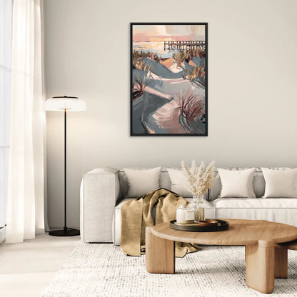 Chesapeake Bay Tranquility - Living Room Black Frame Canvas