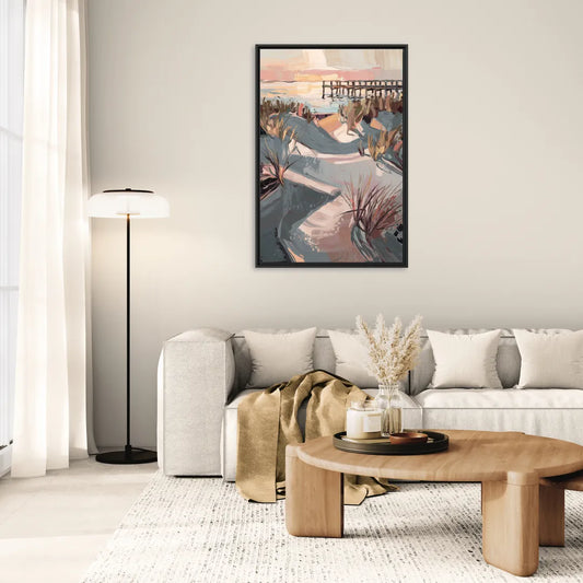 Chesapeake Bay Tranquility - Living Room Black Frame Canvas
