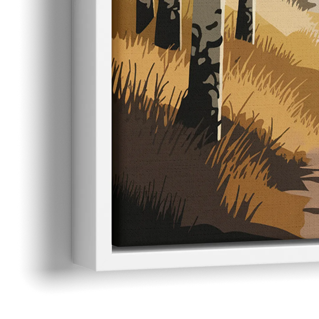 Aspen Dreamy Forest - Close-Up White Frame Canvas