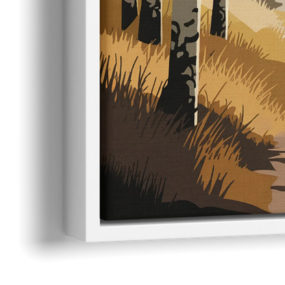 Aspen Dreamy Forest - Close-Up White Frame Canvas