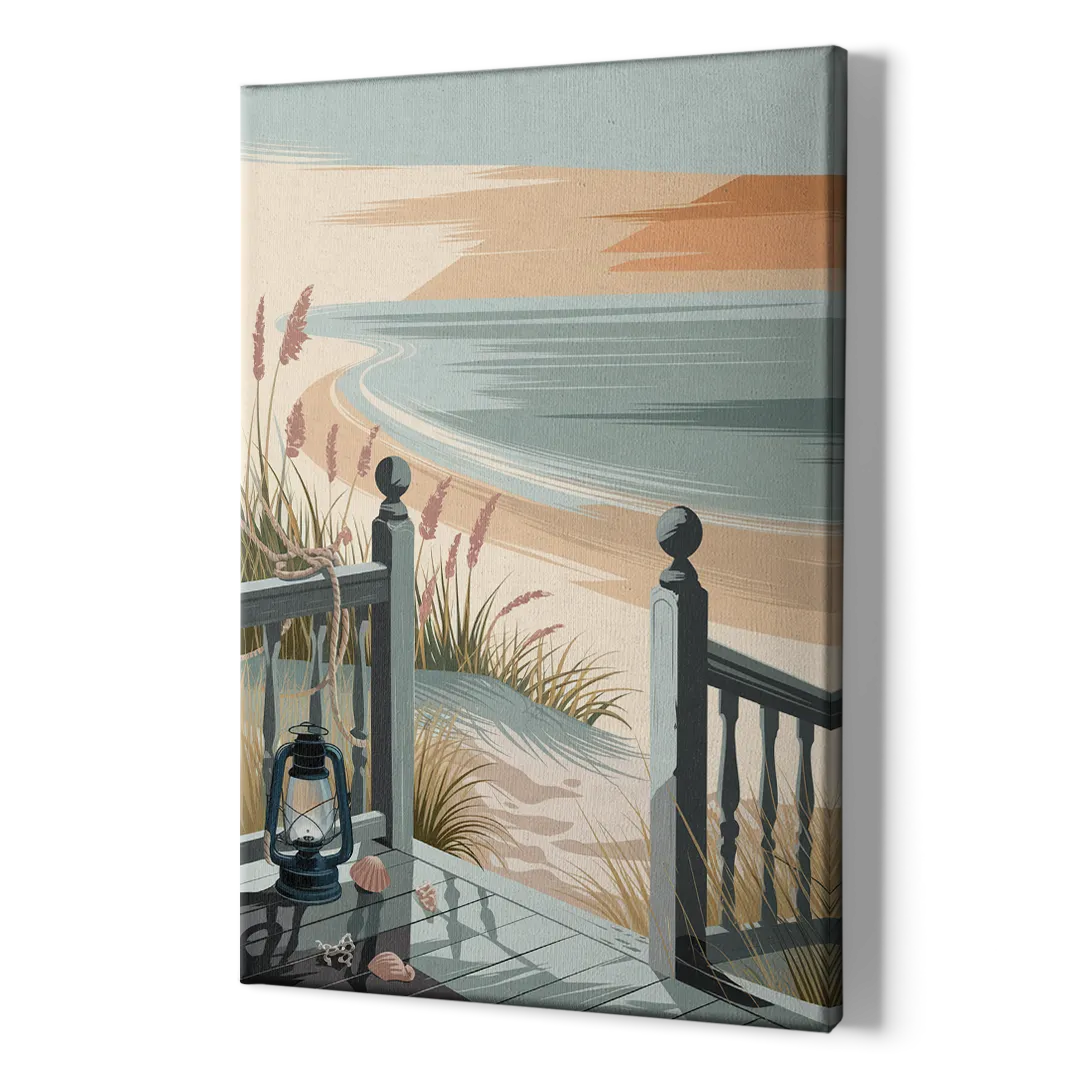 Seaside Nautical Charm - Canvas Print Art Sides
