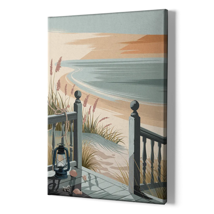 Seaside Nautical Charm - Canvas Print Art Sides