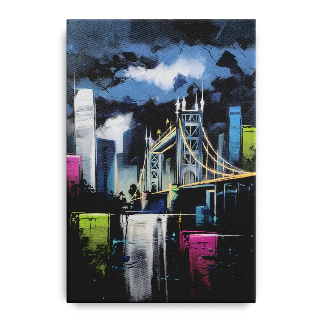 Sacramento Urban Street Art - Canvas Wall Art