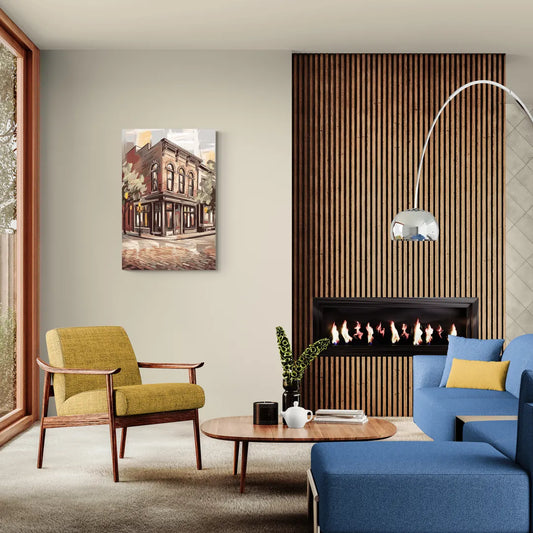 McKinney Historic Architecture - Canvas Wall Art Living Room