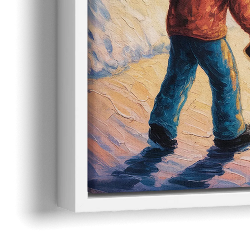 Quebec Winter Carnival - Close-Up White Frame Canvas