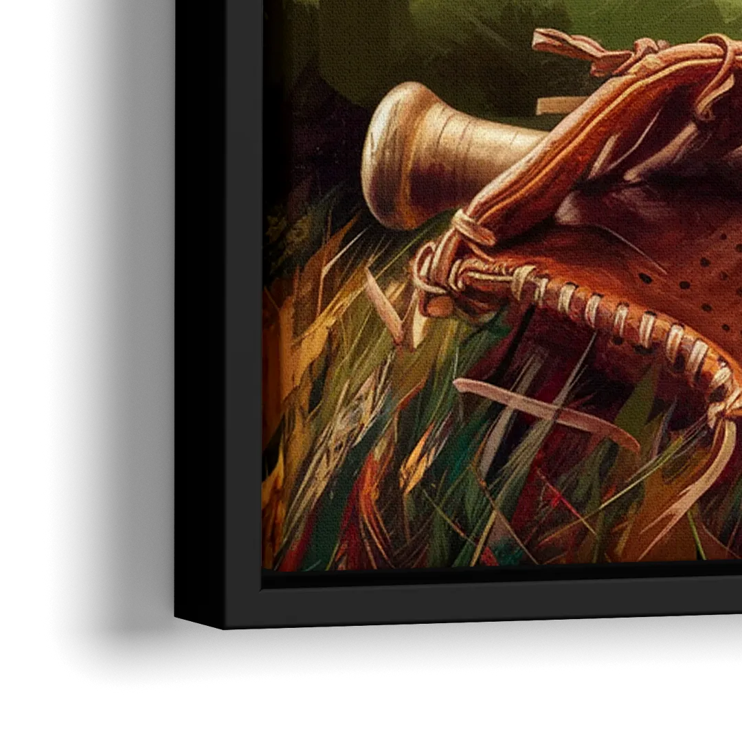 Greensboro Baseball Heritage - Close-Up Black Frame Canvas