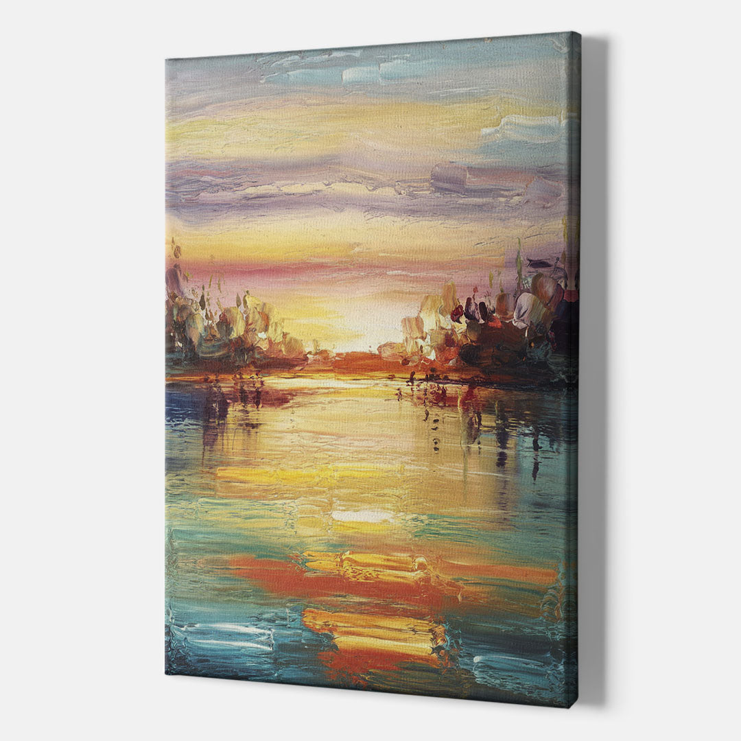 Buffalo Lake Erie Horizon - Canvas Wall Art Indoor