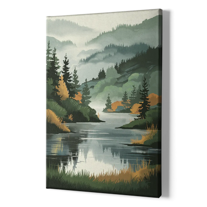Ontario Lake Reflections - Canvas Print Art Sides