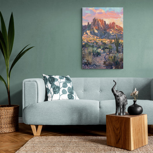 Albuquerque Sandia Mountains - Canvas Wall Art Living Room