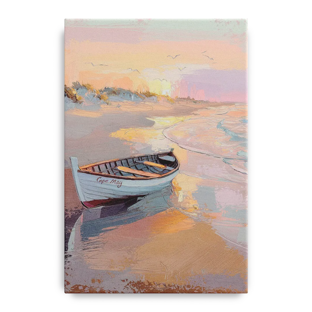 Cape May Beach Sunrise - Canvas Wall Art