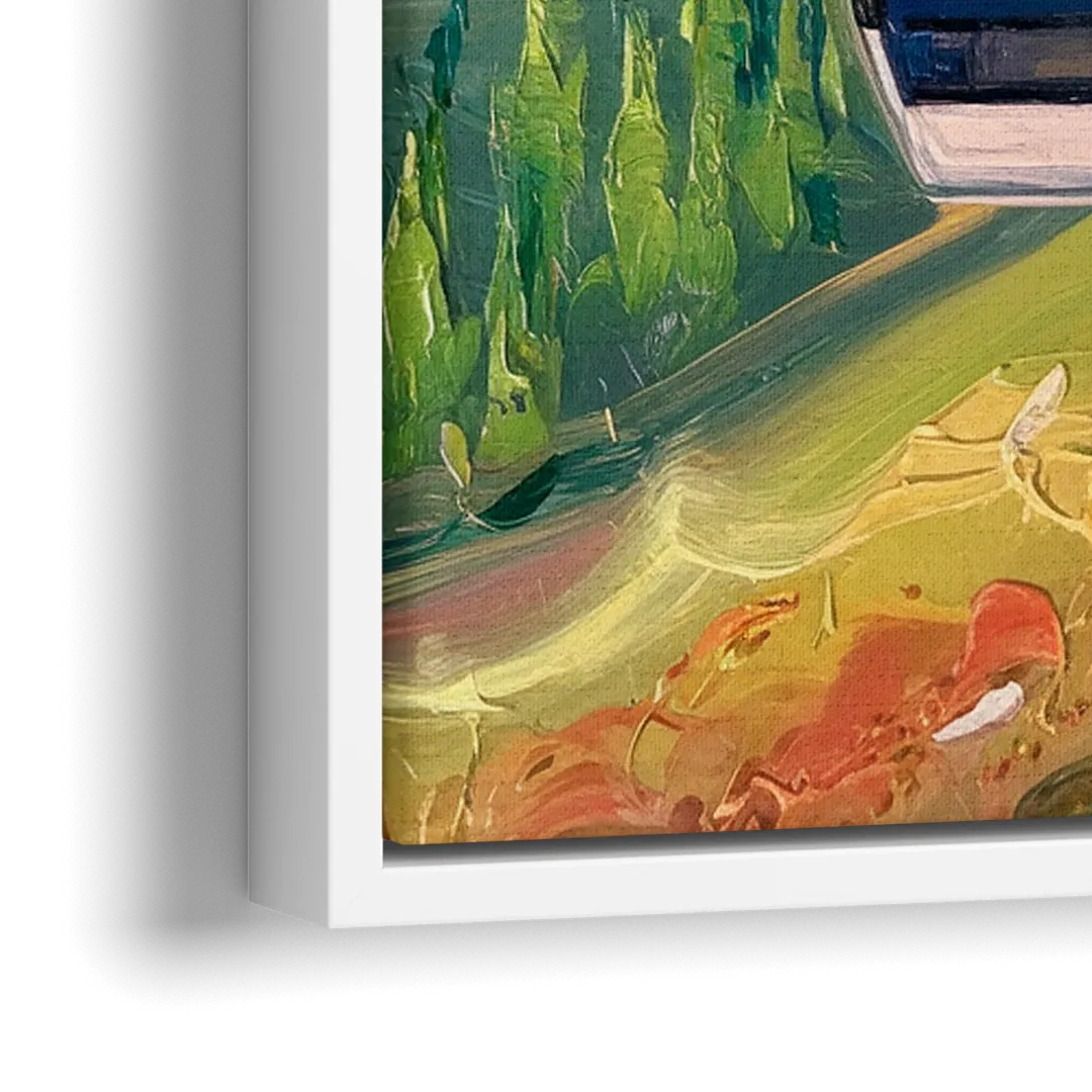 Telluride Scenic Gondola Ride - Close-Up White Frame Canvas