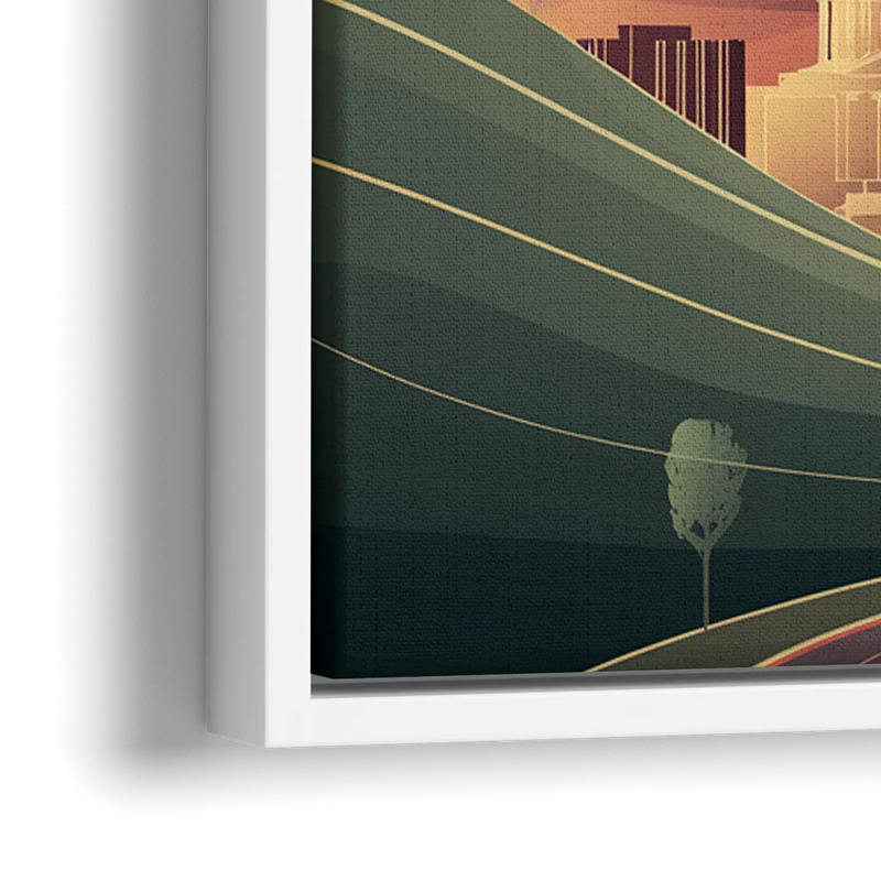 Boise Foothills Landscape - Close-Up White Frame Canvas