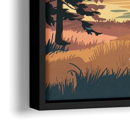 Lake Tahoe Emerald Bay View - Close-Up Black Frame Canvas