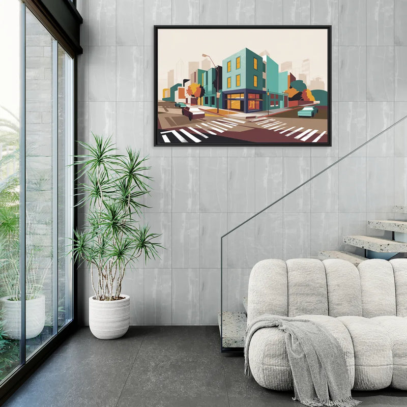 Joseph Urban Landscape - Living Room Black Frame Canvas