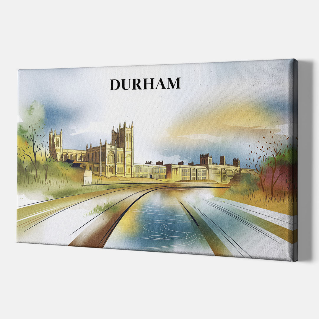 Durham Cultural Landmarks - Canvas Wall Art Indoor