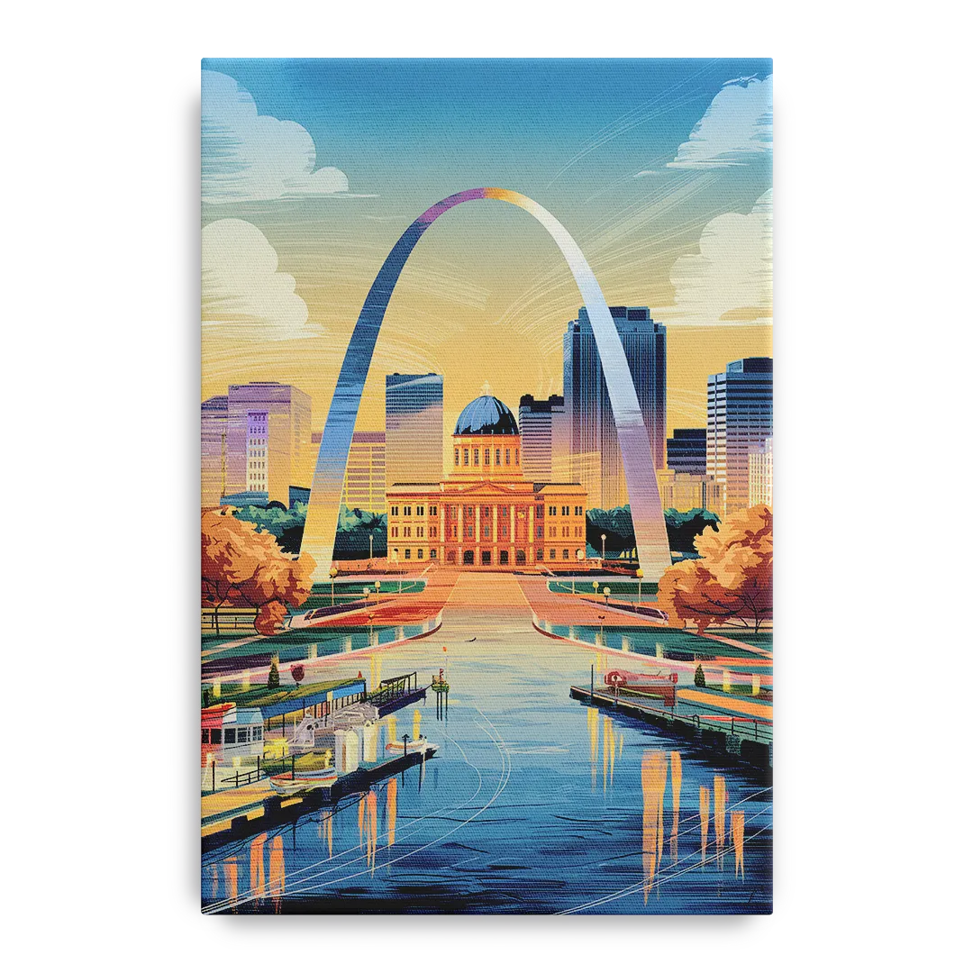 St. Louis Historic Landmarks - Canvas Wall Art