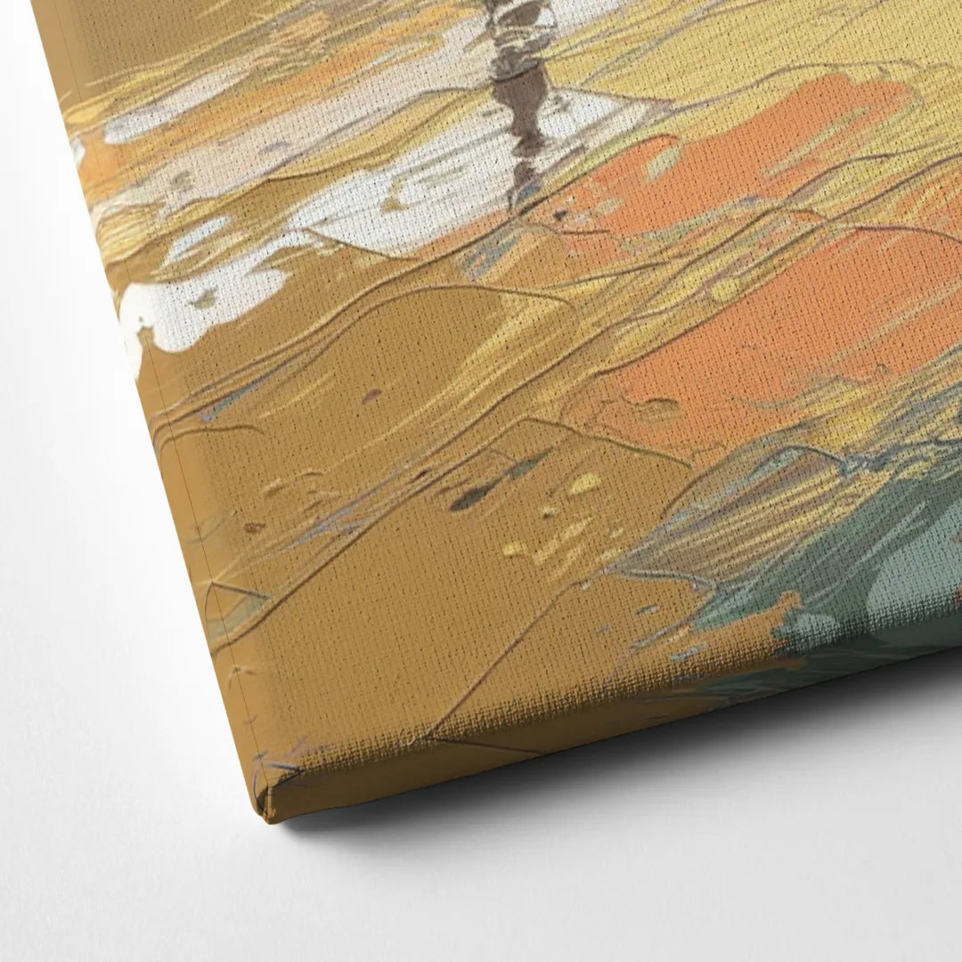 Seaside Harbor Reflections Canvas Close Up