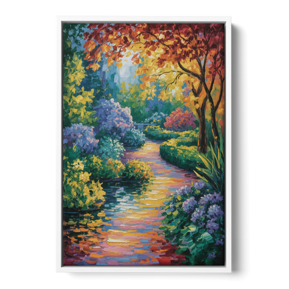 Butchart Gardens Bloom - White Frame Canvas