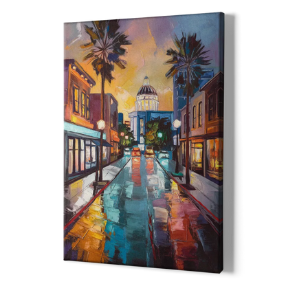 San Jose Vibrant Streets - Canvas Print Art Sides