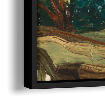 Little Rock Pinnacle Mountain - Close-Up Black Frame Canvas
