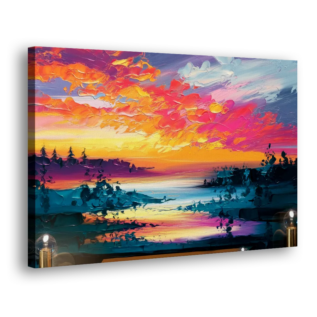 Mckinney Vibrant Sunset - Canvas Print Art Sides