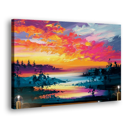 Mckinney Vibrant Sunset - Canvas Print Art Sides