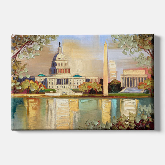 Washington Sunny Cityscapes - Canvas Wall Art