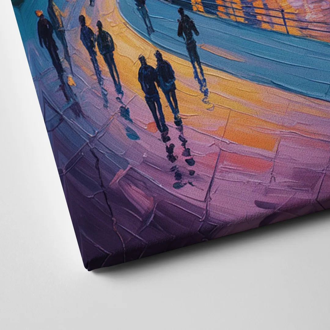 Vancouver Skyline at Dusk Canvas Close Up