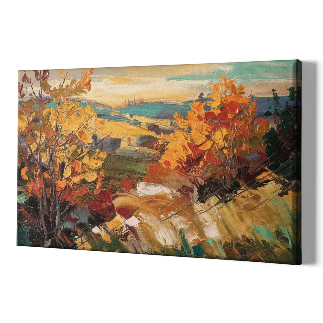 Spokane Autumn Colors - Canvas Print Art Sides