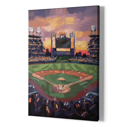 Kansas City Royals Stadium View - Canvas Print Art Sides