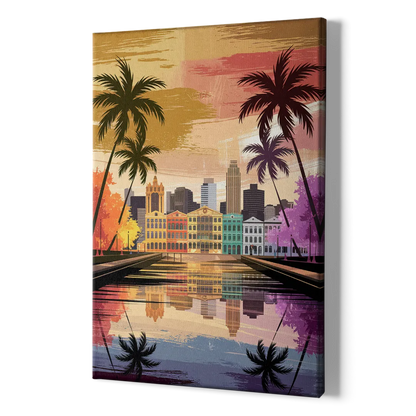 Tampa Historic Ybor City - Canvas Print Art Sides