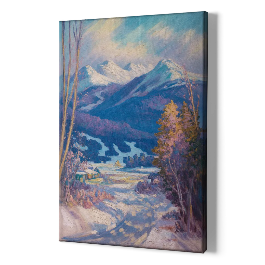 Whistler Snowy Peaks - Canvas Print Art Sides
