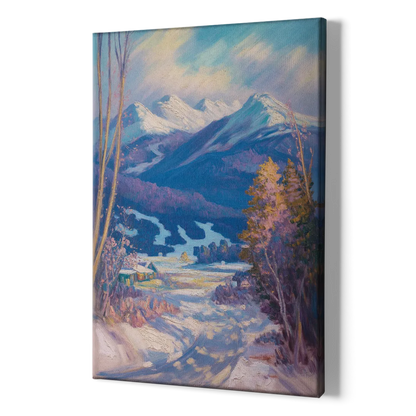 Whistler Snowy Peaks - Canvas Print Art Sides