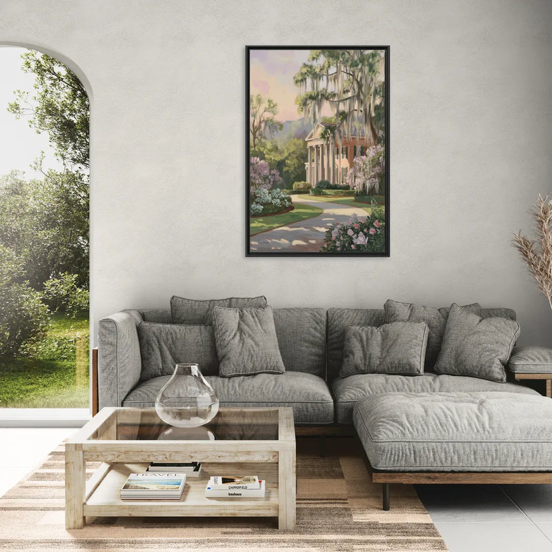 Augusta Timeless Southern Beauty - Living Room Black Frame Canvas