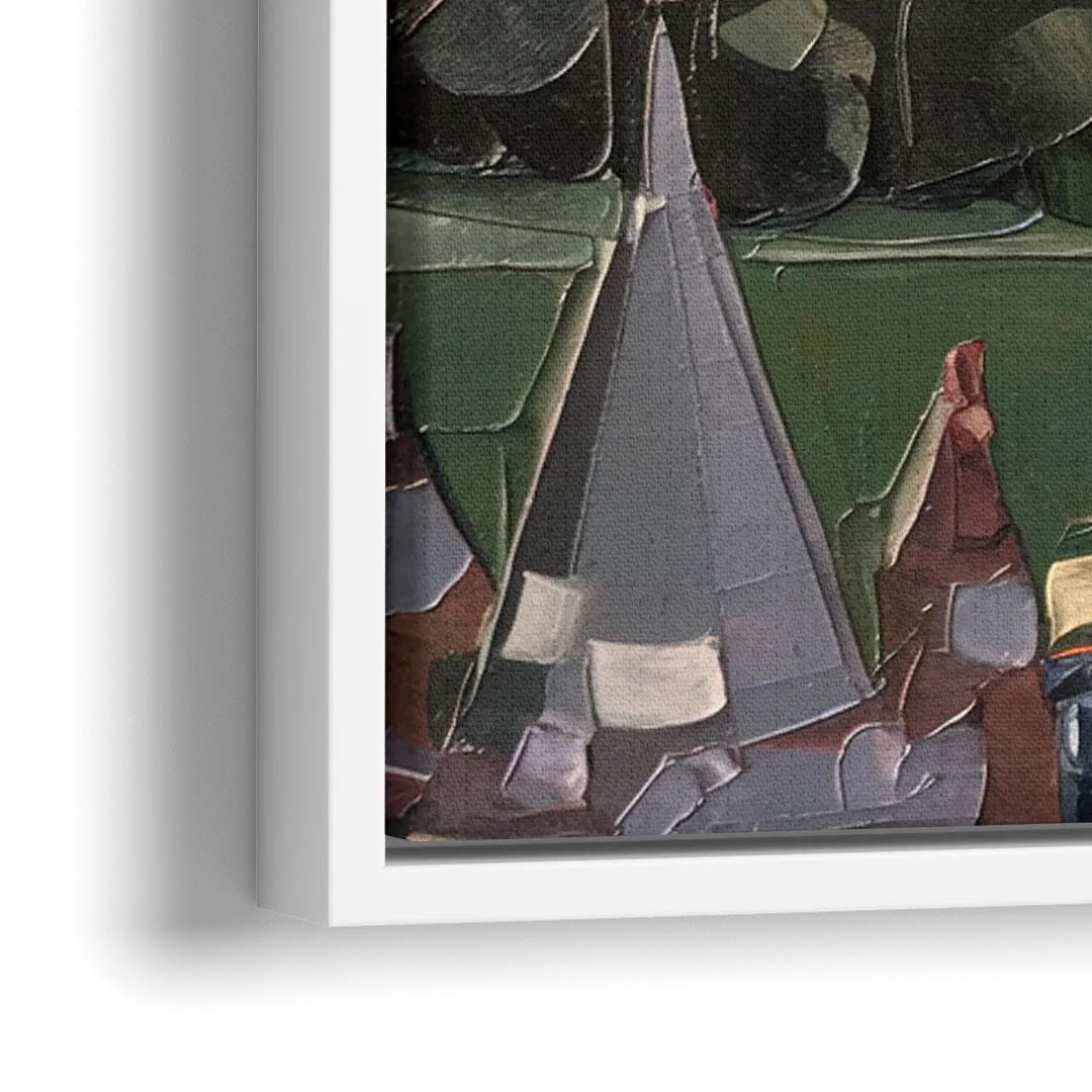 Boston Architectural Beauty - Close-Up White Frame Canvas