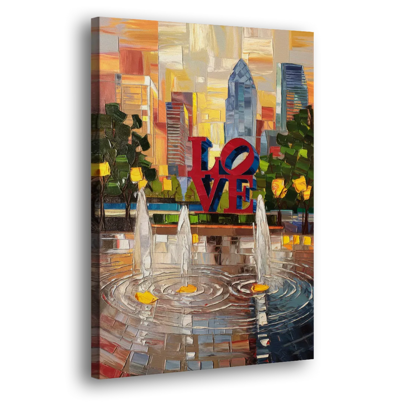 Philadelphia Love Park - Canvas Print Art Sides