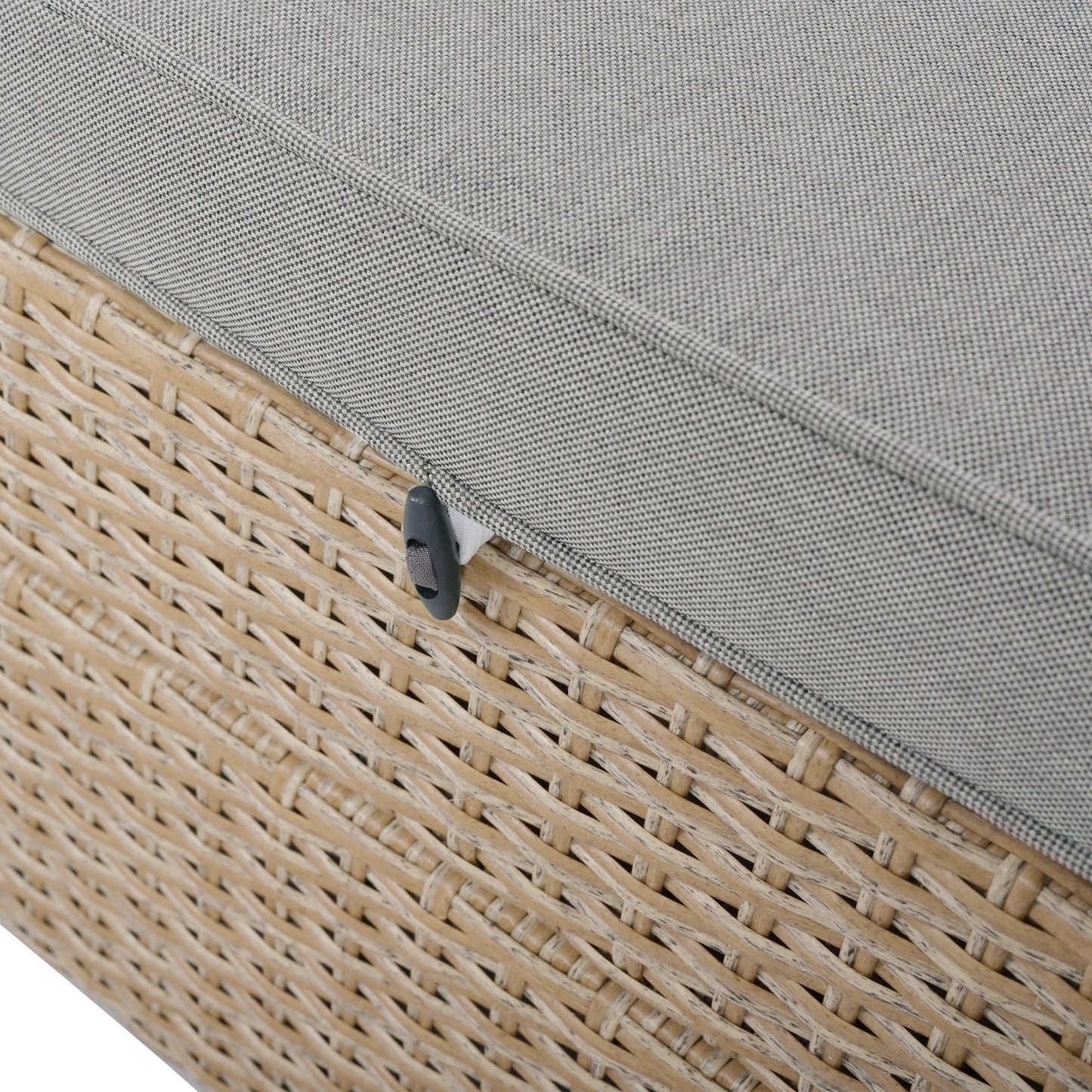 Outdoor Double Daybed – Reclining Wicker Rattan with Patio Cushions