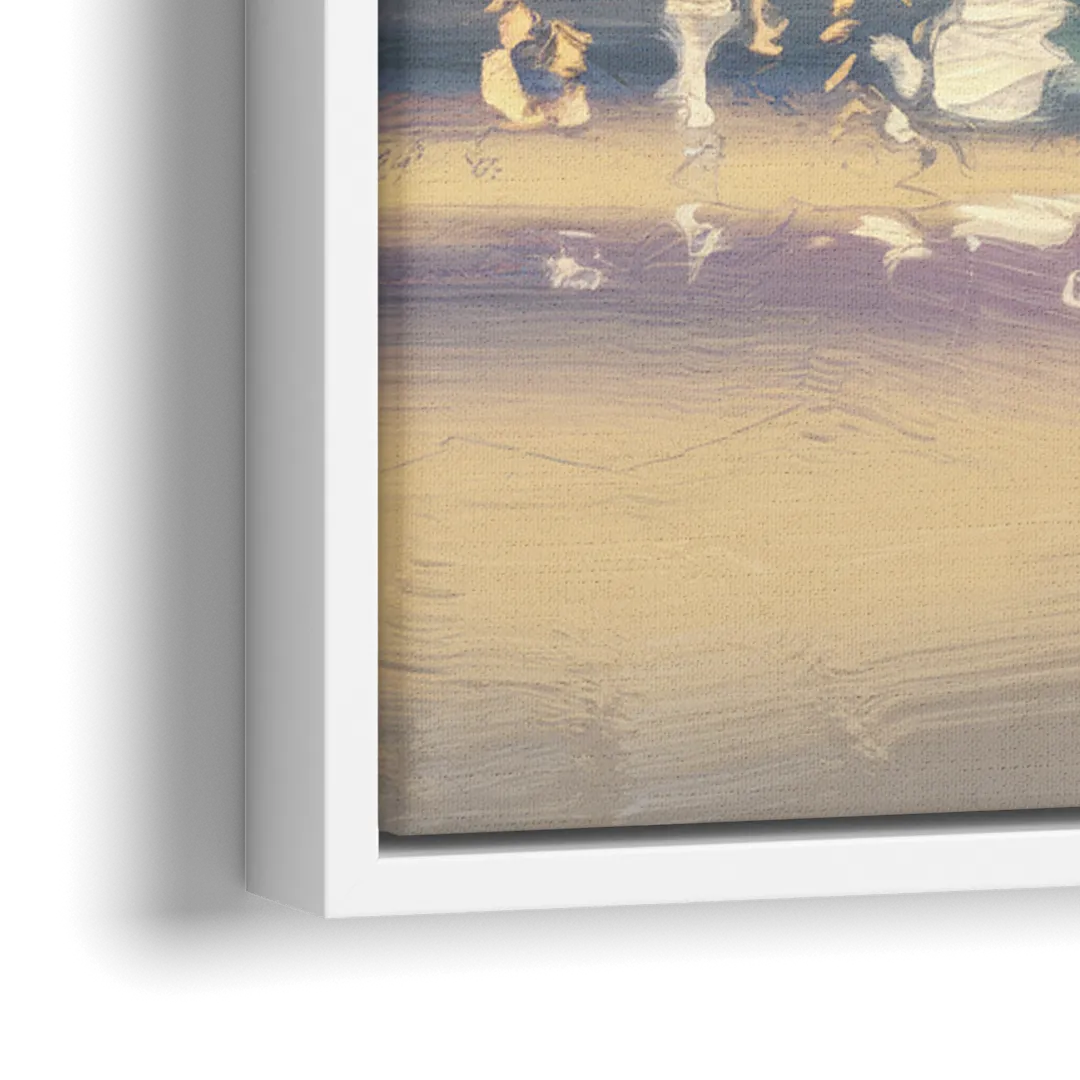 Anchorage Cityscape Reflection - Close-Up White Frame Canvas