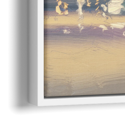 Anchorage Cityscape Reflection - Close-Up White Frame Canvas