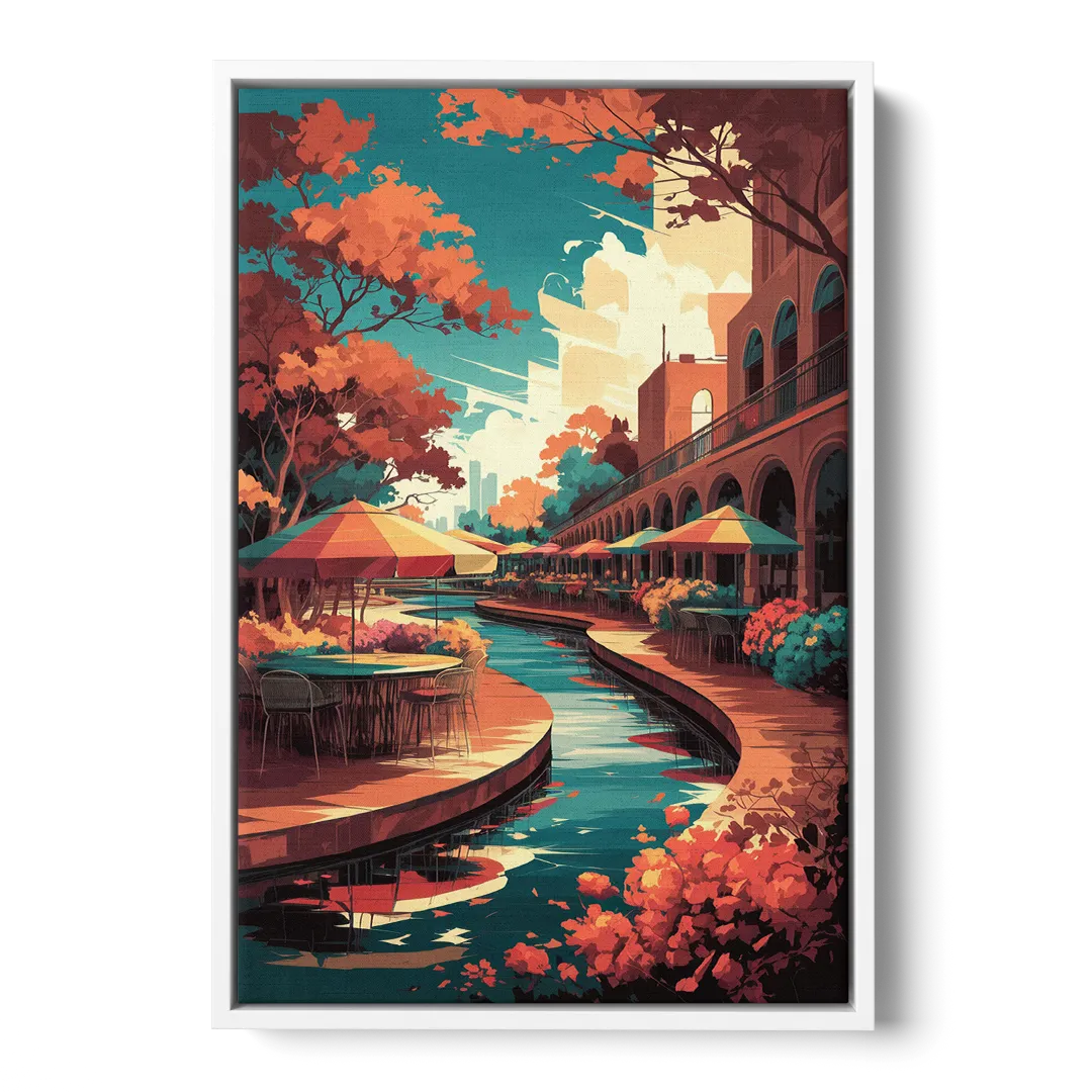 San Antonio Cultural Heritage - White Frame Canvas