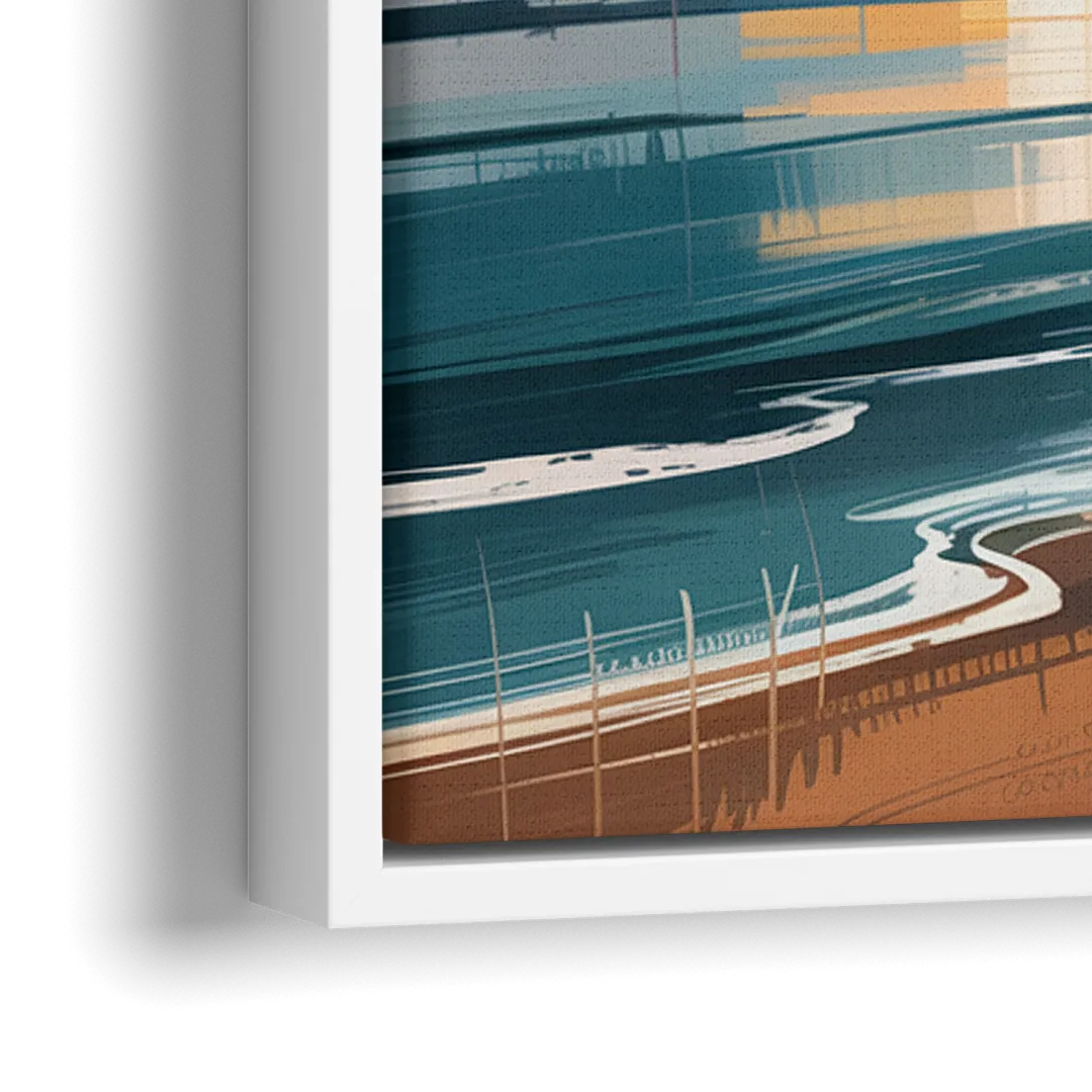 Toronto Waterfront - Close-Up White Frame Canvas