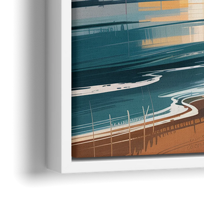 Toronto Waterfront - Close-Up White Frame Canvas