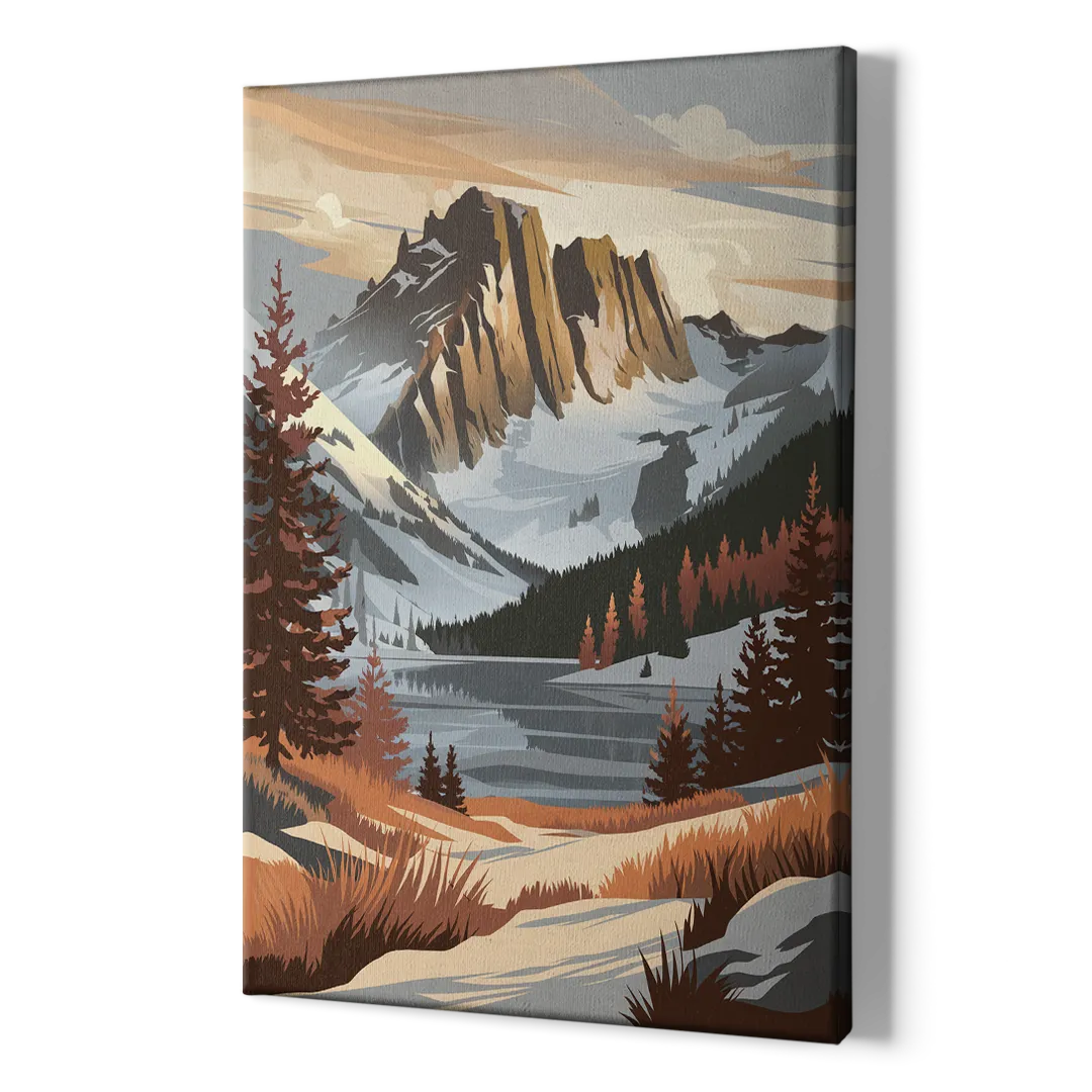 Vail Snowy Peaks - Canvas Print Art Sides