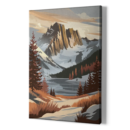 Vail Snowy Peaks - Canvas Print Art Sides
