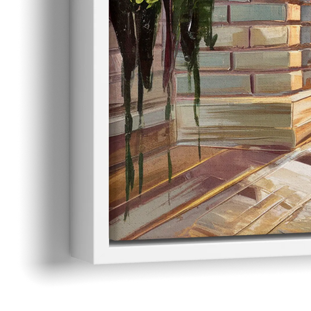 Greensboro Historic Architecture - Close-Up White Frame Canvas