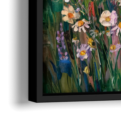 Telluride Summer Wildflowers - Close-Up Black Frame Canvas