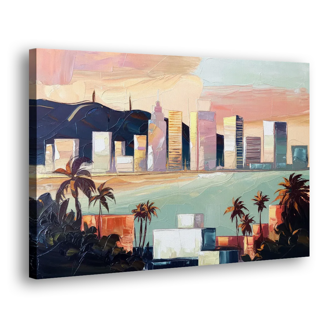 San Jose Downtown Skyline - Canvas Print Art Sides