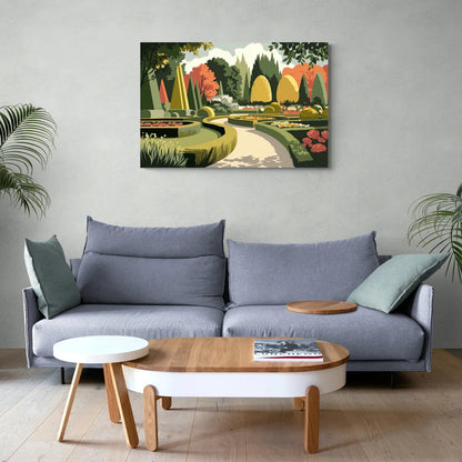 Des Moines Arboretum Views - Canvas Wall Art Living Room