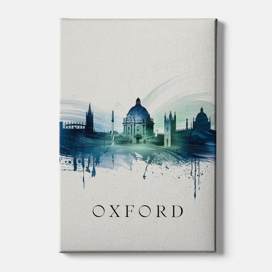 Oxford Skyline Panorama - Canvas Wall Art
