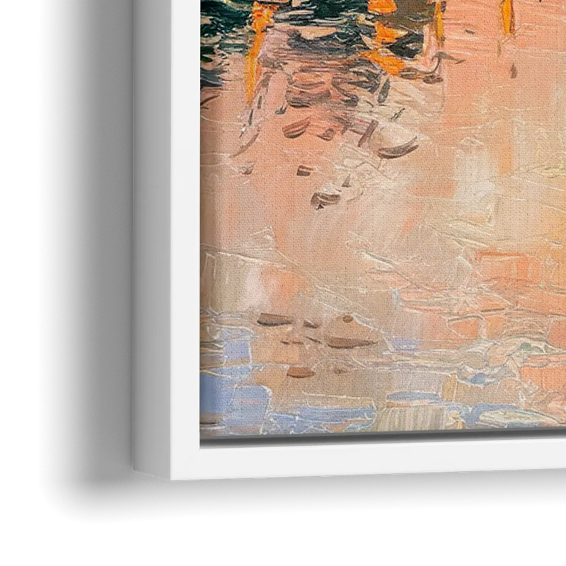 Jacksonville Riverside Scenery - Close-Up White Frame Canvas